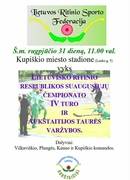 Competitions of the IV round of the Republican Lithuanian Roller Adult Championship and the Aukštaitija Cup